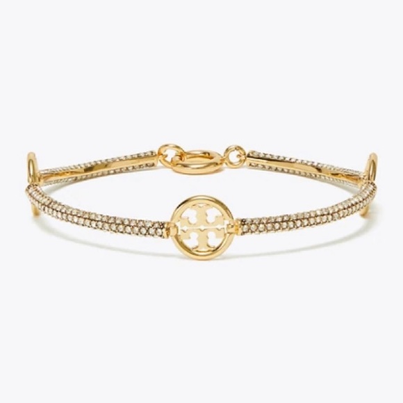 Tory Burch Jewelry - Tory Burch "Miller Pave" Bracelet in Tory Gold/Crystal| NEW!